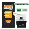 Gerador de Energia Solar Hibrido Luxpower sem Bateria Laje Inclinação SGF 9,92KWP ERA BLACK 620W ECO HIBRIDO 5KW 220V DC48V SEM BATERIA