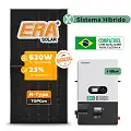 Gerador de Energia Solar Hibrido Luxpower sem Bateria Laje Inclinação SGF 17,36KWP ERA BIF 620W ECO HIBRIDO 10KW 220V DC48V SEM BATERIA