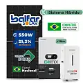 Gerador de Energia Solar Hibrido Luxpower com Bateria Sem Estrutura SGF 15,4KWP FINAME 550W ECO HIBRIDO 10KW 220V DC48V BAT. LITIO 14,3kWh