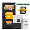 Gerador de Energia Solar Hibrido Luxpower Laje Inclinação SGF 14,88KWP ERA 620W LXP-LB-BR 10KW AC 127 BIFASICO DC48V BAT. LITIO 15,36kWh
