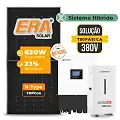 Gerador de Energia Solar Hibrido Luxpower sem Bateria Telhado Fibro Parafuso Metal SGF 17,36KWP ERA BIF 620W HIBRIDO 15KW TRIF 380V DC48V SEM BATERIA