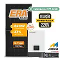 Gerador de Energia Solar Off Grid Interativo Luxpower Sem Estrutura SGF 7,44KWP ERA BIF 620W WPV 5KW AC 220 MONO DC48V BAT. LITIO 4,8kWh