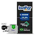 Gerador de Energia Solar Microinversor DEYE Laje Inclinação SGF 2,2KWP BALFAR FINAME 550W SUN 2.25KW 4MPPT MONO 220V COM CABO