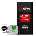 Gerador de Energia Solar Microinversor DEYE Telhado Metálico Mini Trilho SGF 7,32KWP RONMA 610W BIFACIAL SUN 2.25KW 4MPPT MONO 220V COM CABO