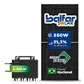 Gerador de Energia Solar Microinversor Growatt Sem Estrutura SGF 2,20KWP BALFAR FINAME 550W NEO 2.25KW 4MPPT MONO 220V