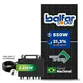 Gerador de Energia Solar Microinversor Growatt Sem Estrutura SGF 2,2KWP BALFAR FINAME 550W NEO 2.25KW 4MPPT MONO 220V COM CABO