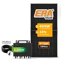 Gerador de Energia Solar Microinversor Growatt Telhado Fibro Parafuso Madeira SGF 2,48KWP ERA N-TYPE MONO 620W NEO 2.25KW 4MPPT MONO 220V COM CABO