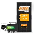 Gerador de Energia Solar Microinversor Growatt Telhado Metálico Mini Trilho SGF 5,6KWP ERA HJT BIFACIAL 700W NEO 2.25KW 4MPPT MONO 220V COM CABO