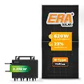 Gerador de Energia Solar Microinversor Growatt Telhado Metálico Mini Trilho SGF 2,48KWP ERA N-TYPE MONO 620W NEO 2.25KW 4MPPT MONO 220V