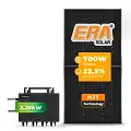 Gerador de Energia Solar Microinversor Growatt Telhado Fibro Parafuso Madeira SGF 5,60KWP ERA HJT BIFACIAL 700W NEO 2.25KW 4MPPT MONO 220V