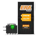 Gerador de Energia Solar Microinversor Growatt Telhado Metálico Mini Trilho SGF 23,60KWP ERA N-TYPE MONO 590W NEO 2KW 4MPPT MONO 220V