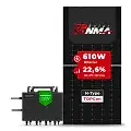 Gerador de Energia Solar Microinversor Growatt Telhado Metálico Mini Trilho SGF 4,88KWP RONMA 610W BIFACIAL NEO 2KW 4MPPT MONO 220V