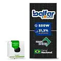 Gerador de Energia Solar On Grid Growatt Telhado Fibro Parafuso Metal SGF 2,75KWP BALFAR FINAME 550W MIC X2 3KW 1MPPT MONO 220V