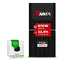 Gerador de Energia Solar On Grid Growatt Telhado Metálico Mini Trilho SGF 3,66KWP RONMA 610W BIFACIAL MIC X2 3KW 1MPPT MONO 220V