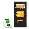 Gerador de Energia Solar On Grid Growatt Telhado Fibro Parafuso Madeira SGF 7,44KWP ERA N-TYPE MONO 620W MIN X2 5KW 2MPPT MONO 220V