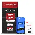 Gerador de Energia Solar Off Grid Interativo Must Telhado Cerâmico Gancho SGF 7,32KWP SUNOVA 610W PV29 LHP 5KW AC120V DC48V BAT. LITIO 5.12KWH 100A