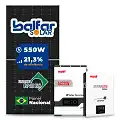 Gerador de Energia Solar Off Grid Interativo Must Telhado Fibro Parafuso Metal SGF 4,4KWP FINAME 550W PV29 HP 5KW AC220V DC48V BAT. LITIO 5.12KWH 100A
