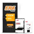 Gerador de Energia Solar Off Grid Interativo Must Telhado Fibro Parafuso Metal SGF 4,96KWP ERA 620W PV29 HP 5KW AC220V DC48V BAT. LITIO 5.12KWH 100A