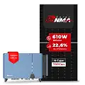 Gerador de Energia Solar On Grid Solplanet Telhado Metálico Mini Trilho SGF 80,52KWP RONMA 610W BIFACIAL ASW 75KW 8MPPT TRIF 380V