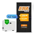 Gerador de Energia Solar On Grid Sungrow Telhado Metálico Mini Trilho SGF 7,00KWP ERA HJT BIFACIAL 700W SG RS-L 7.5KW 2MPPT FAST TRACK MONO 220V