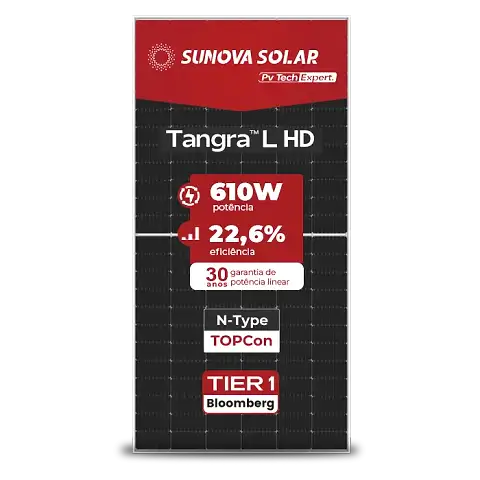 Foto 7 - Gerador de Energia Solar On Grid SAJ Telhado Metálico Mini Trilho SGF 39,04KWP SUNOVA N-TYPE MONO 610W SAJ T3 30KW 2MPPT TRIF 380V