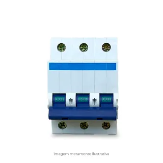 Energia Disjuntor DISJUNTOR SCHNEIDER TRIPOLAR 10A, CURVA C, 3kA (380V), DIN
