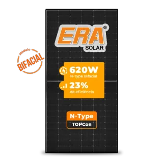 Categorias Painel Solar Era Solar RC66HD-620 BLACK FRAME BIFACIAL 620W HALF CELL