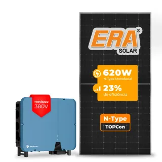 Gerador de Energia Solar On Grid Solplanet Laje Inclinação SGF 54,56KWP ERA N-TYPE MONO 620W ASW 50KW 5MPPT TRIF 380V