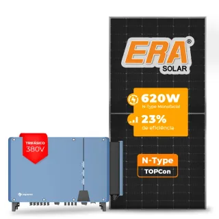 Gerador de Energia Solar On Grid Solplanet Laje Inclinação SGF 81,84KWP ERA N-TYPE MONO 620W ASW 75KW 8MPPT TRIF 380V