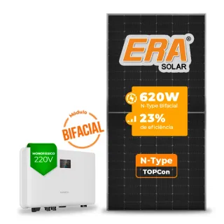 Gerador de Energia Solar On Grid Sungrow Sem Estrutura SGF 4,96KWP ERA BIFACIAL 620W SG RS-L 5KW 2MPPT MONO 220V