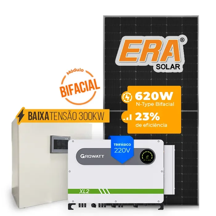 Gerador de Energia Solar Mercado Livre Growatt Baixa Tensão Sem Estrutura SGF 84,32KWP ERA BIFACIAL 620W MAX XL2 75KW 8MPPT TRIF 220V