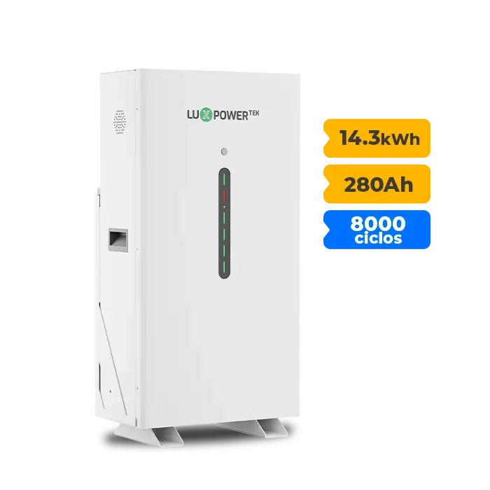 Foto 5 - Gerador de Energia Solar Hibrido Luxpower com Bateria Sem Estrutura SGF 14,88KWP ERA BLACK 620W ECO HIBRIDO 10KW 220V DC48V BAT. LITIO 14,3kWh