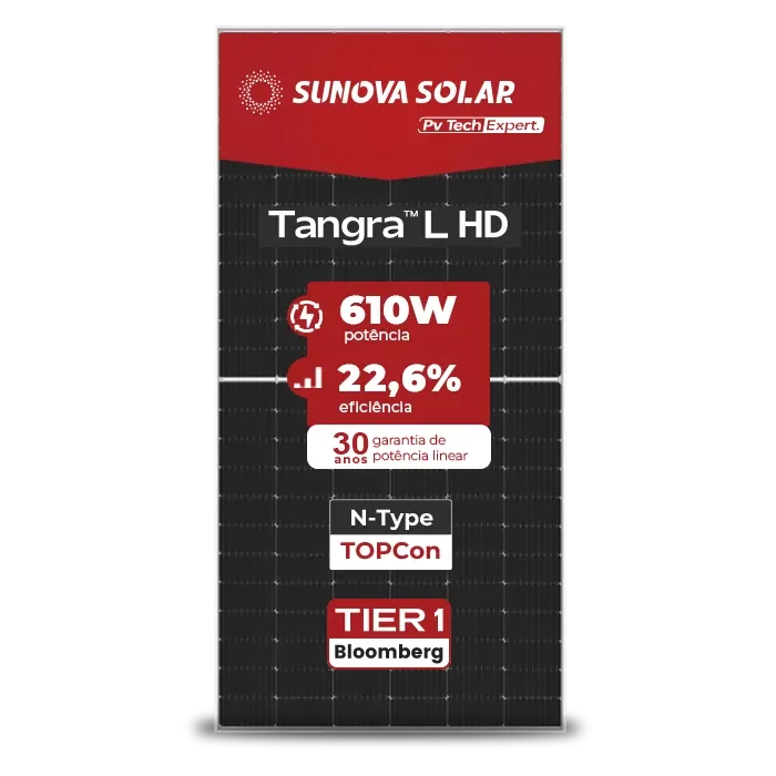 Foto 7 - Gerador de Energia Solar On Grid SAJ Telhado Metálico Mini Trilho SGF 39,04KWP SUNOVA N-TYPE MONO 610W SAJ T3 30KW 2MPPT TRIF 380V