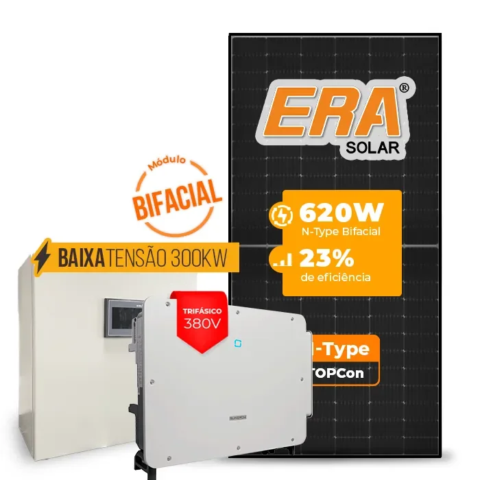 Gerador de Energia Solar Mercado Livre Sungrow Baixa Tensão Sem Estrutura SGF 235,60KWP ERA BLACK FRAME 620W SG P2 75KW 8MPPT TRIF 380V